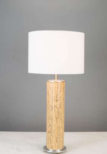 Modern Wooden Textured Table Lamp