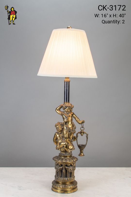 Brass Statue Table Lamp