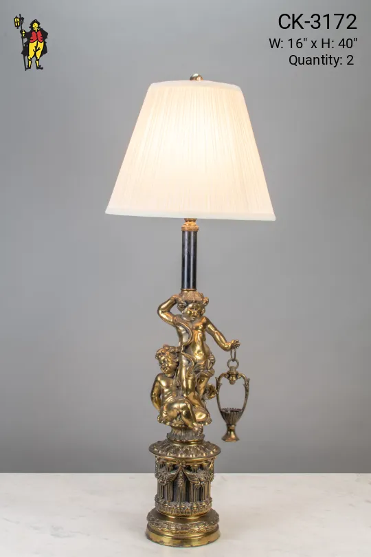 Brass Statue Table Lamp