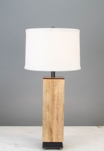 Square Wooden Table Lamp