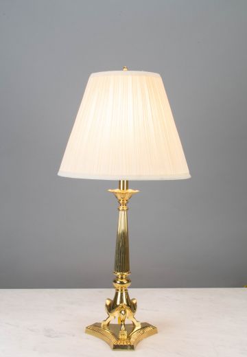 Formal Polished Brass Table Lamp