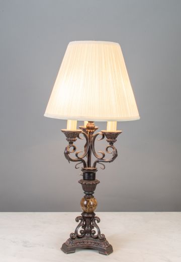 Victorian Three Candle Table Lamp