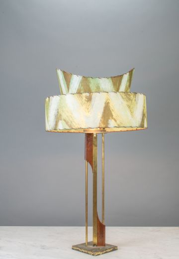 Mid-Century Wooden Table Lamp