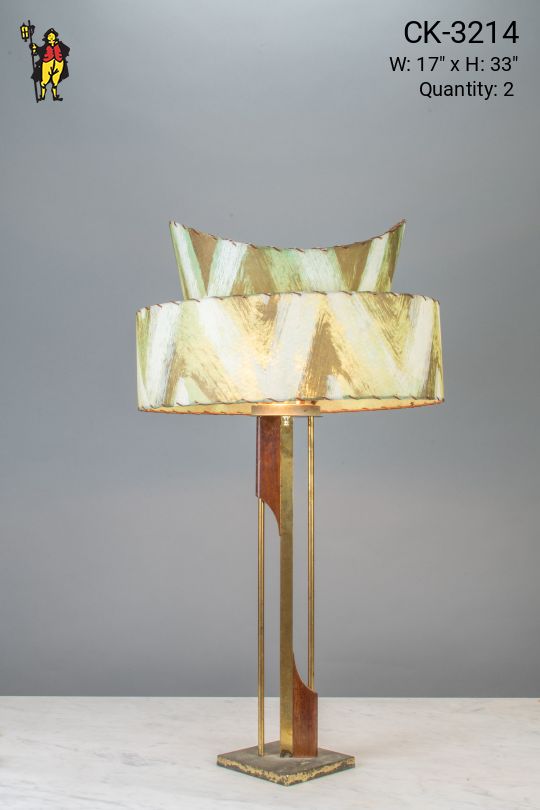 Mid-Century Wooden Table Lamp