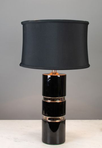 Black & Chrome Modern Table Lamp