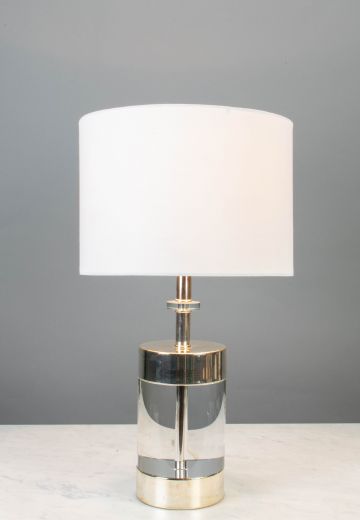 Glass & Chrome Table Lamp