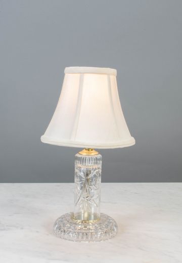 Small Etched Glass Table Lamp