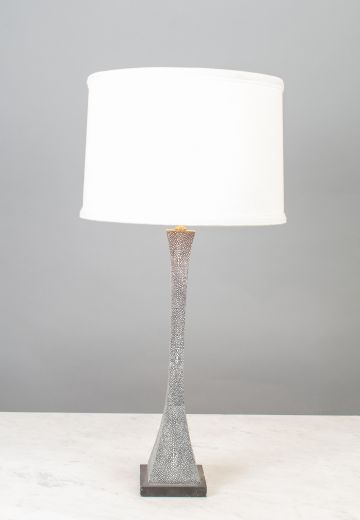 Eclectic Table Lamp w/White Drum Shade