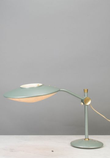 Mid Century Green Table Lamp