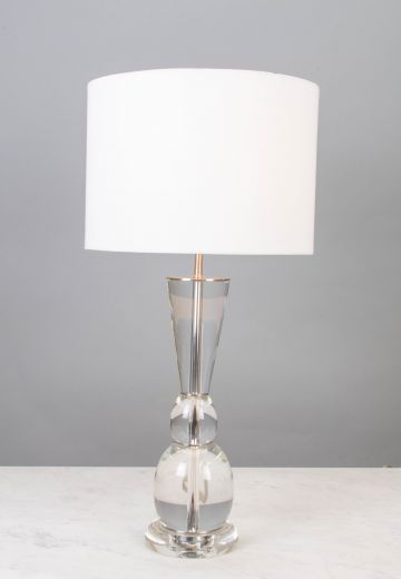 Large Glass Contemporary Table Lamp