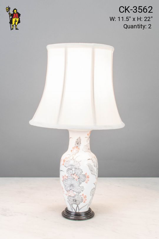 Traditional Painted Ceramic Table Lamp