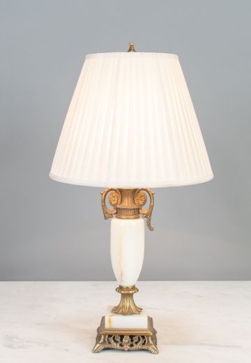 Marble & Brass Urn Style Table Lamp