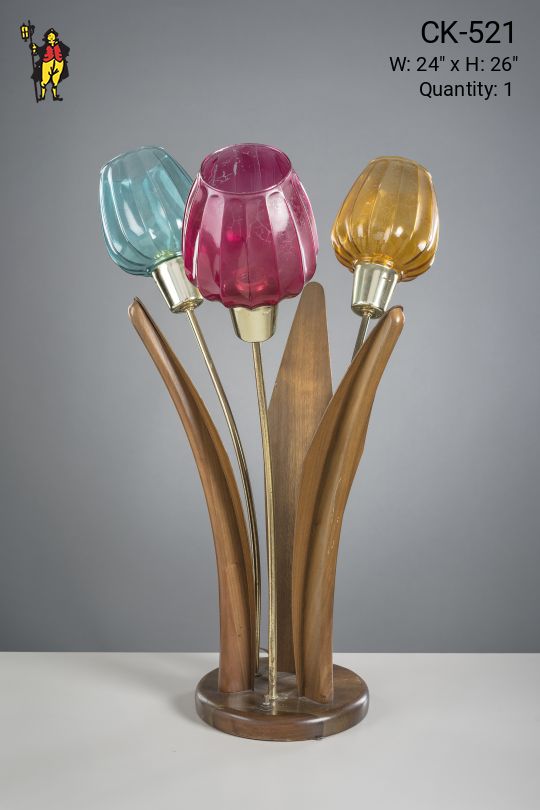 Multicolored Mid-Century Table Lamp