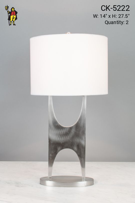 Silver Modern Table Lamp