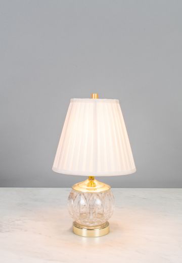 Glass & Brass Small Table Lamp