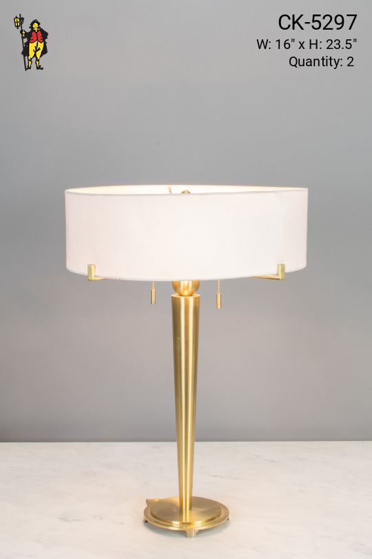 Contemporary Polished Brass Table Lamp