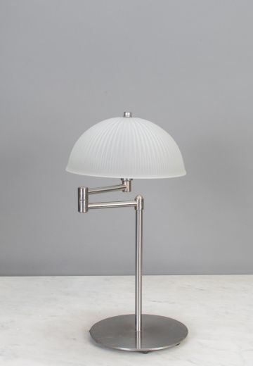 Contemporary Adjustable Silver Table Lamp