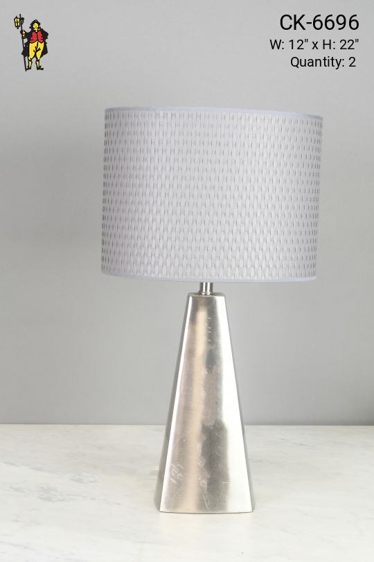 Modern Polished Nickel Table Lamp