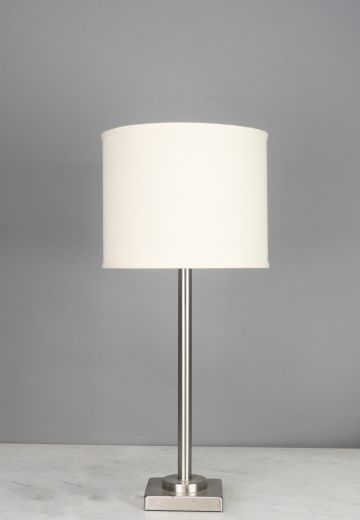 Polished Nickel Pole Table Lamp