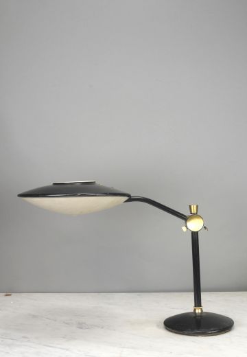 Black & Brass Mid Century Table Lamp