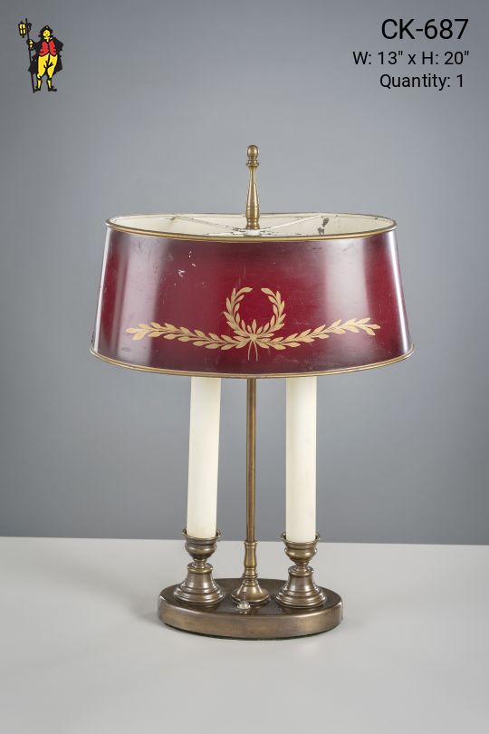 Two Candle Bouliette Table Lamp