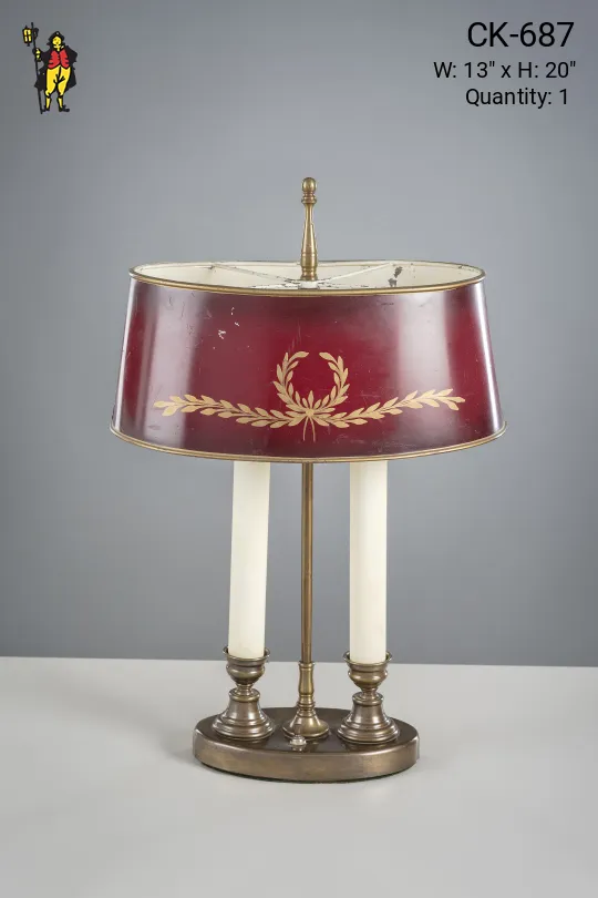 Two Candle Bouliette Table Lamp