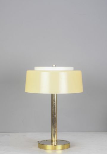Mid Century Polished Brass Table Lamp