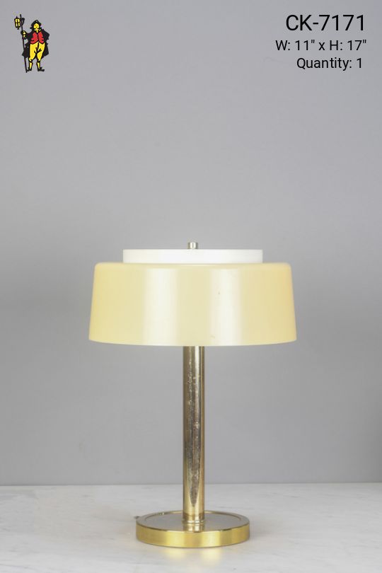 Mid Century Polished Brass Table Lamp