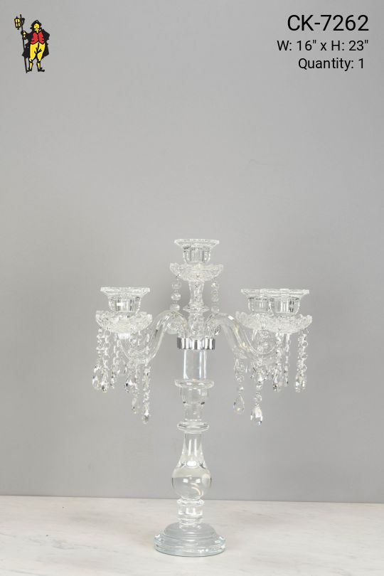 Non Electric Crystal Table Candelabra