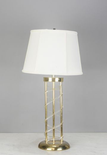 Modern Polished Brass Table Lamp