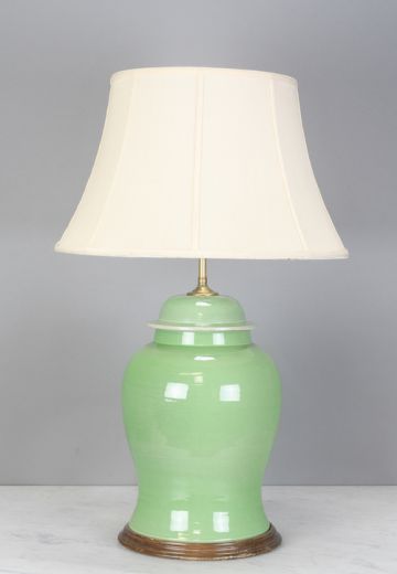 Green Oversize Ceramic Table Lamp