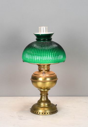 Brass Electrified Oil Lamp