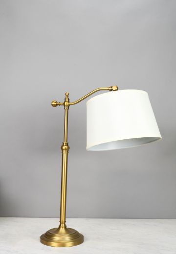 Adjustable Brass Bridge Table Lamp