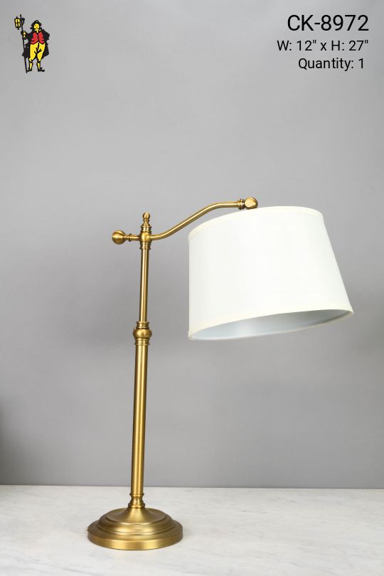 Adjustable Brass Bridge Table Lamp