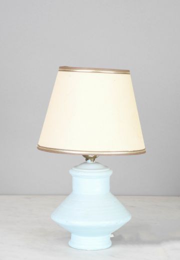 Blue Ceramic Mid-Century Table Lamp