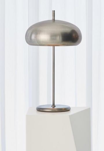 Nickel Metal Shaded Modern Table Lamp