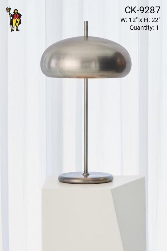Nickel Metal Shaded Modern Table Lamp