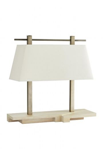 Oversize Table Lamp w/Wooden Base