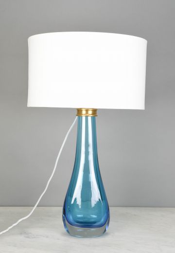 Blue Glass Modern Table Lamp