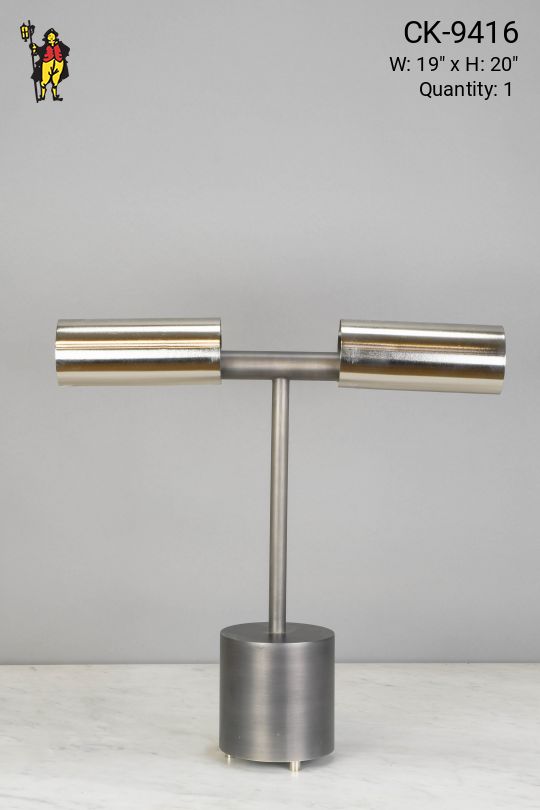 Two Light Metal Table Lamp