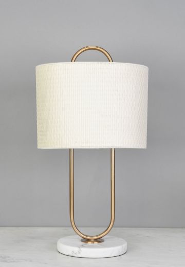 Modern Brass & Marble Table Lamp