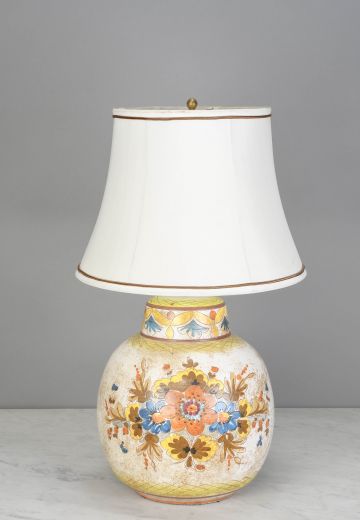 Floral Painted Cermaic Table Lamp