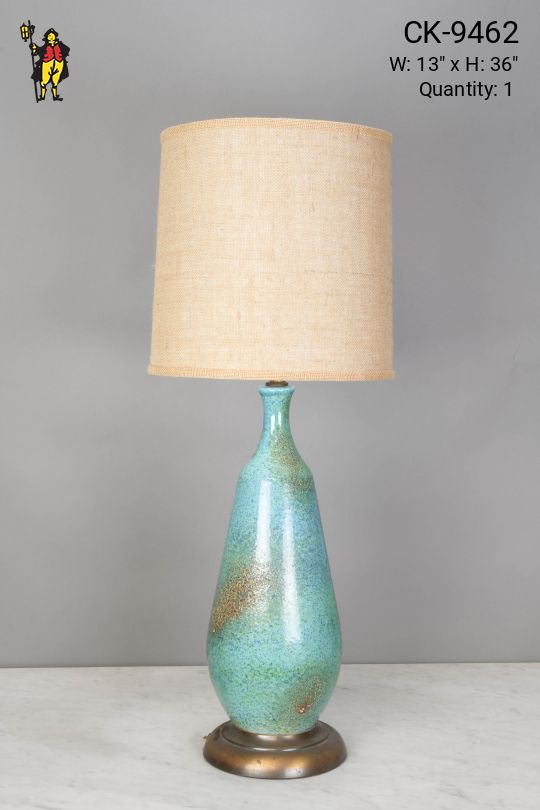 Tall Blue Ceramic Table Lamp