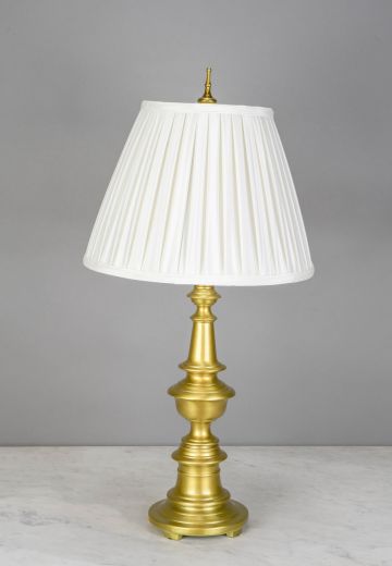 Traditional Flat Brass Table Lamp