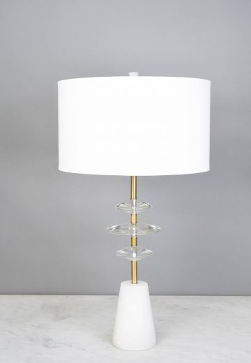 Marble & Glass Contemporary Table Lamp