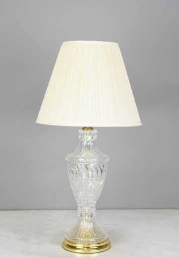 Traditional Crystal & Brass Table Lamp