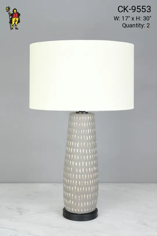 Gray Ceramic Table Lamp