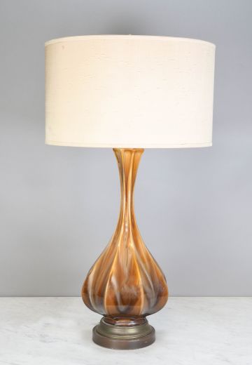 Orange Ceramic Table Lamp