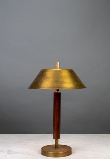 Brass Shaded Table Lamp
