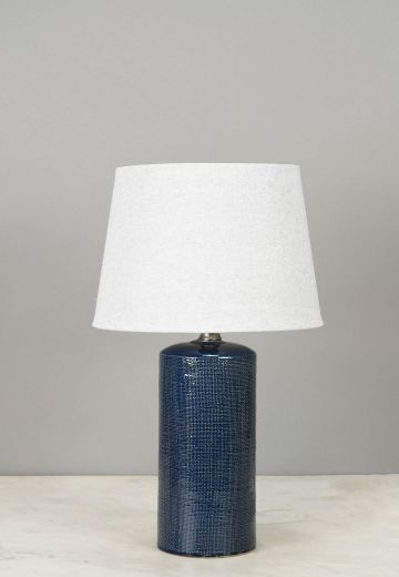 Small Blue Ceramic Table Lamp